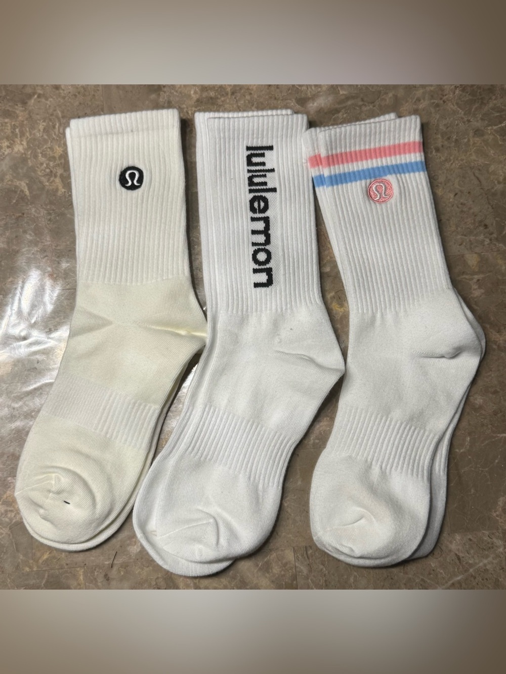 New Women’s Lululemon Athletica Socks 
3 pairs Size Medium 
Socks stretch